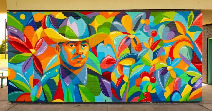 Mural featuring Deputy Darren Almendarez