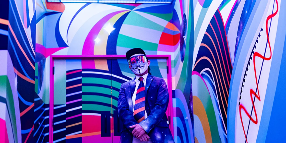 Meow Wolf mural artwork.